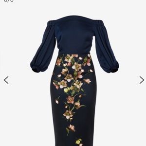Ted Baker Arboretum off shoulder midi dress